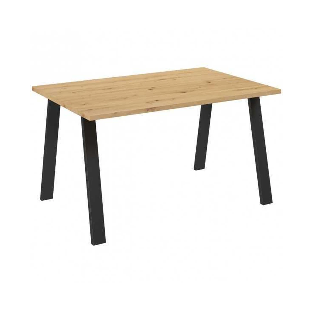 Įspūdingas 138x90 cm darbinis stalas su juodomis kojomis