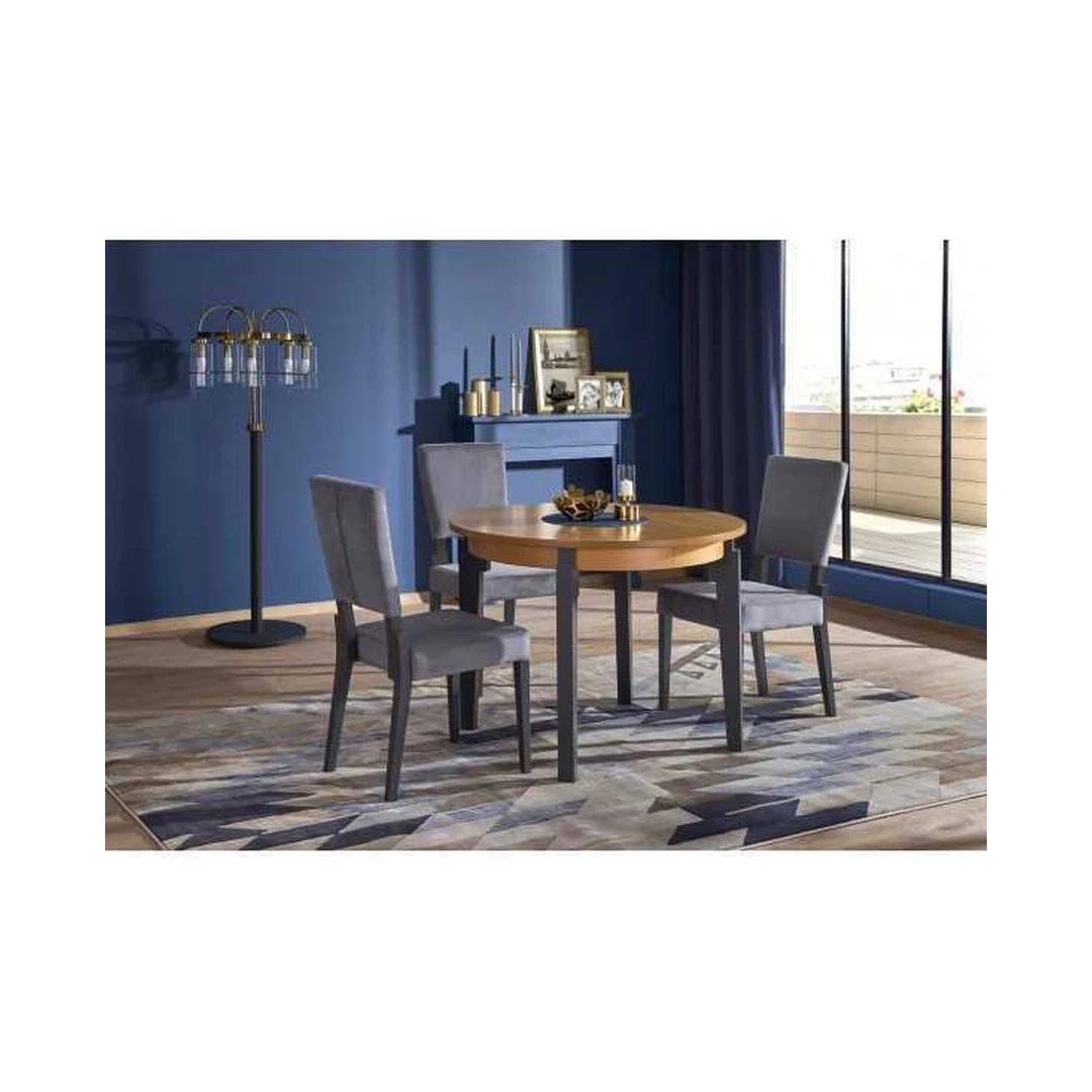 Įspūdingas ąžuolo stalas su grafito atspalviu