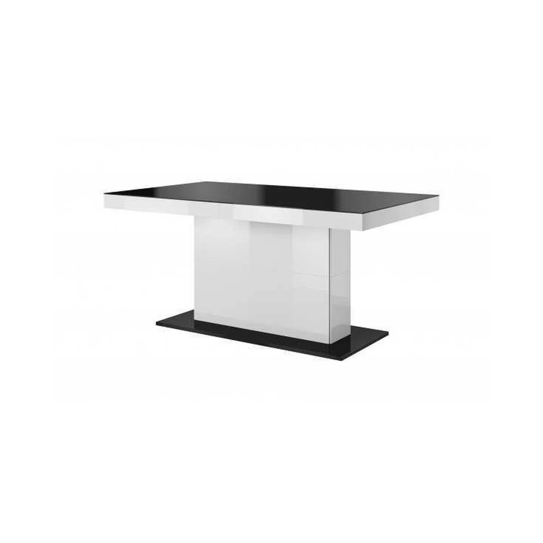 Moderni juoda ir balta spinta su stiklo detalėmis