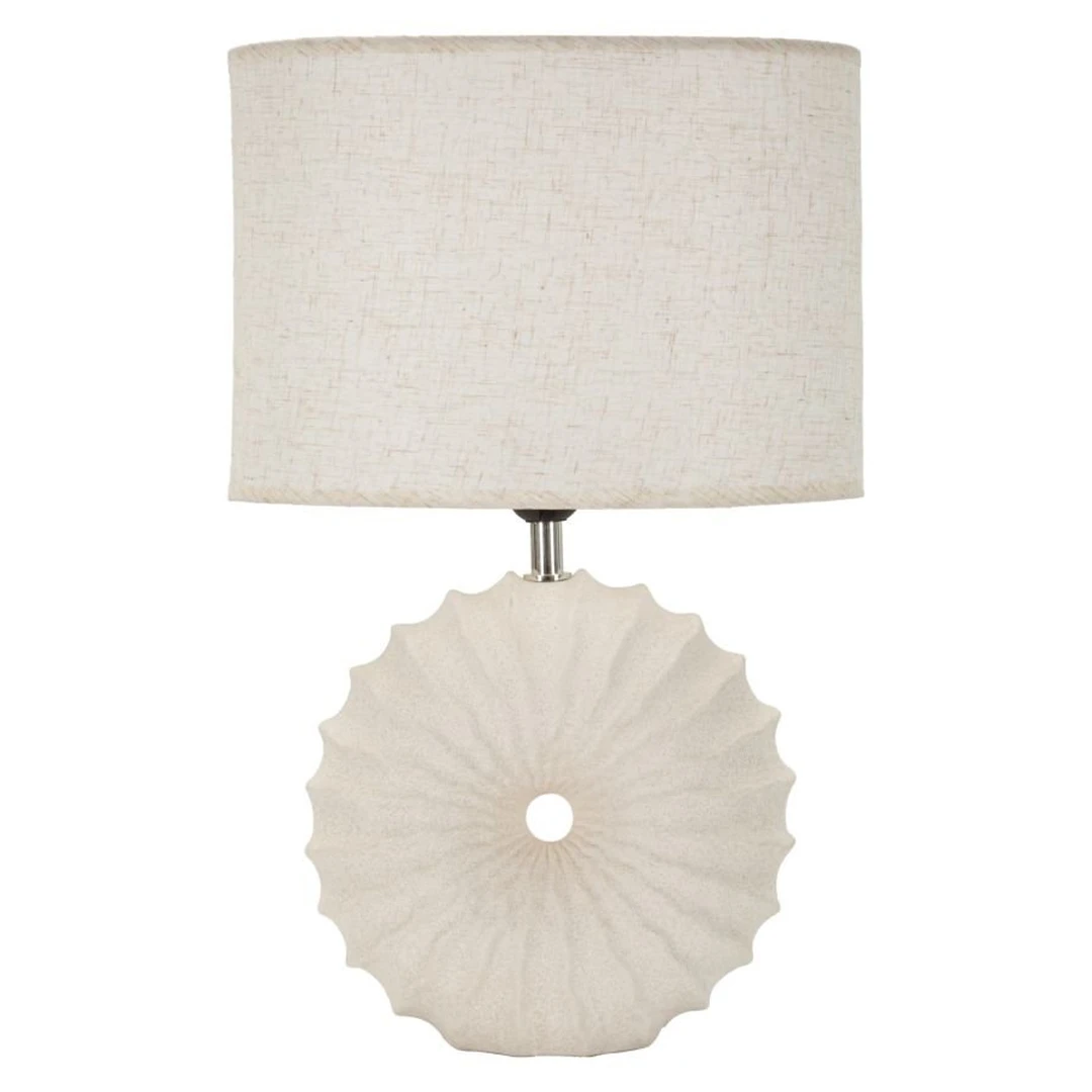 Stalinė lempa Anemone, 1 šviesos šaltinis, Smėlio, 32 × 49 × 24,5 cm - Staliniai šviestuvai