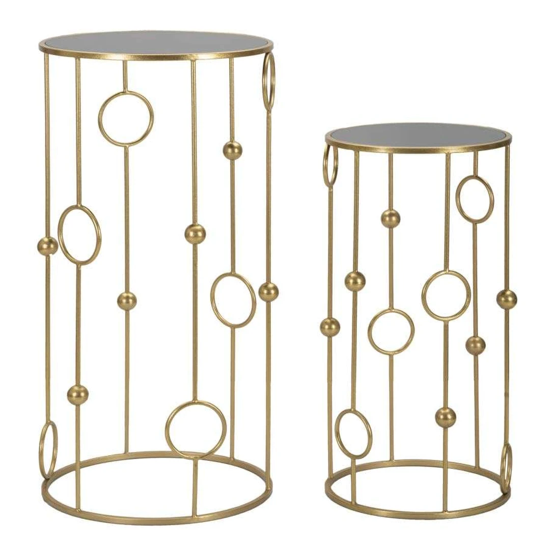Staliukai CAGE, 2 vnt, Ø 50 × 100 cm ir Ø 40 × 80 cm - Konsolės