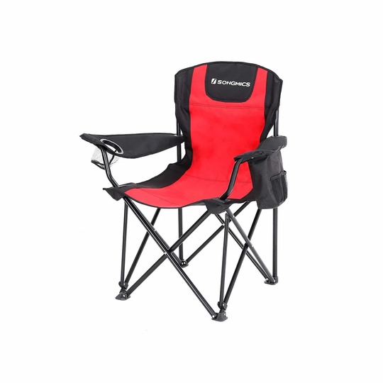 Stovyklavimo kėdė, raudonai-juoda - Kėdės