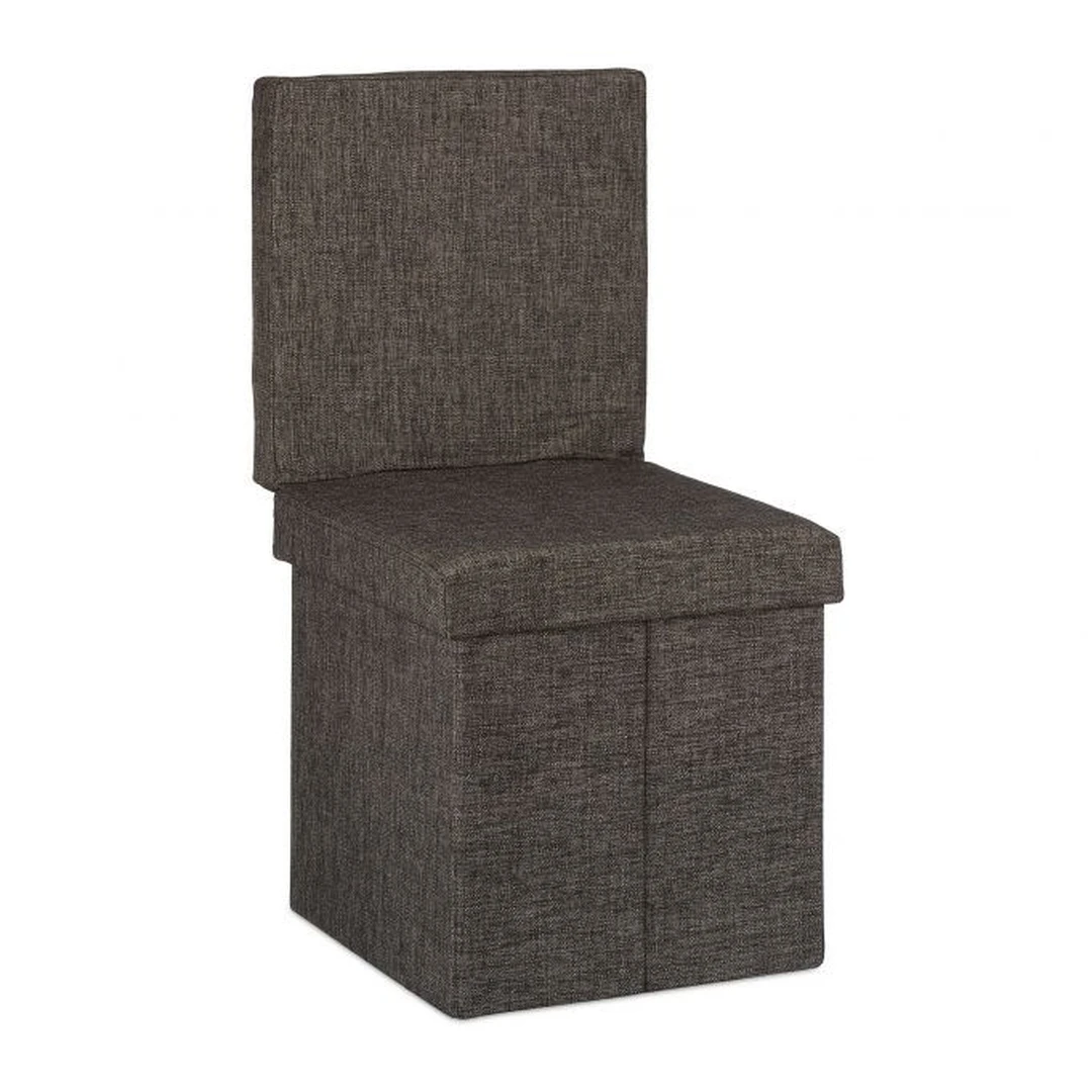 Sulankstoma sėdimoji vieta su atlenkiamu dangčiu ir atlošu 73x38x38cm., rudos spalvos - Pufai