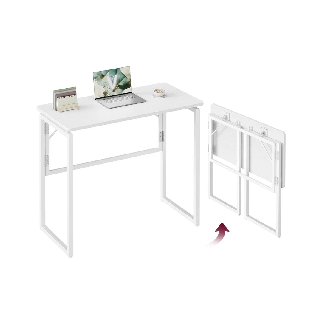 Sulankstomas rašomasis stalas VASAGLE, Balta, 80 × 40 × 74 cm - Darbo stalai