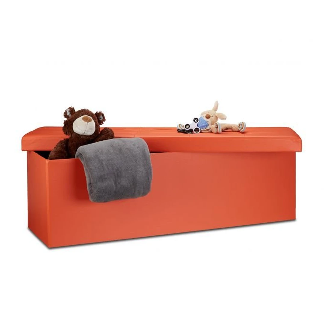 Sulankstomas Suoliukas Oranžinis 38x114x38cm