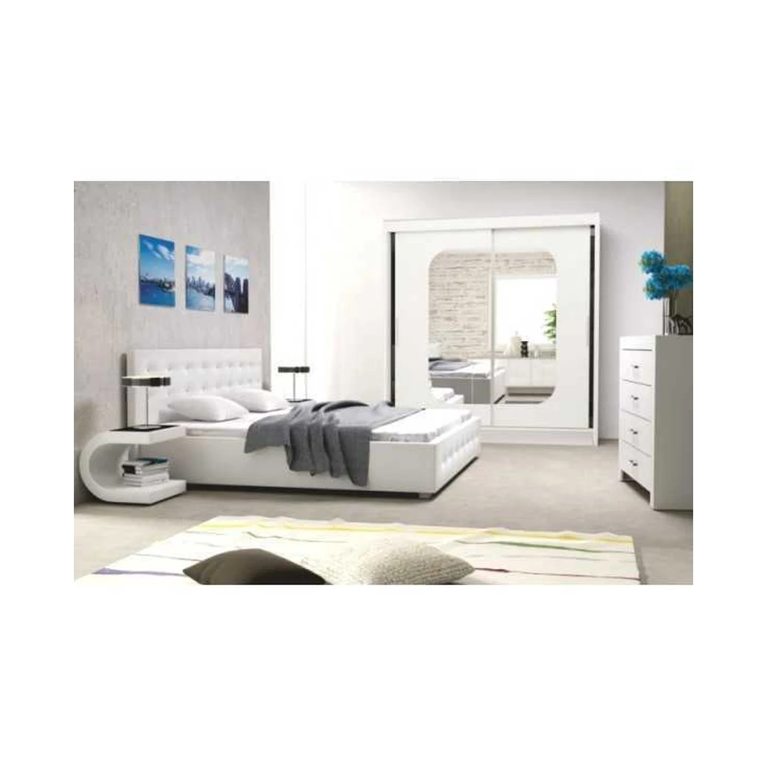 Miegamojo komplektas FIGOR AS – balta matinė spalva