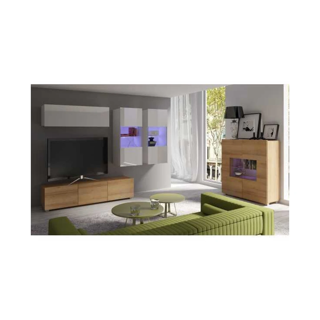 Šiuolaikiškas baldų rinkinys su LED apšvietimu