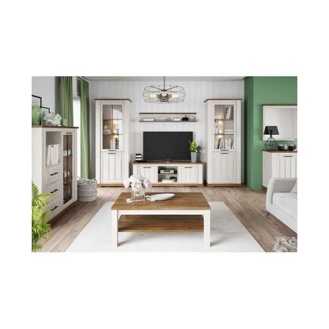 Šviesaus ąžuolo ir rudos pušies baldų komplektas COUNT-2