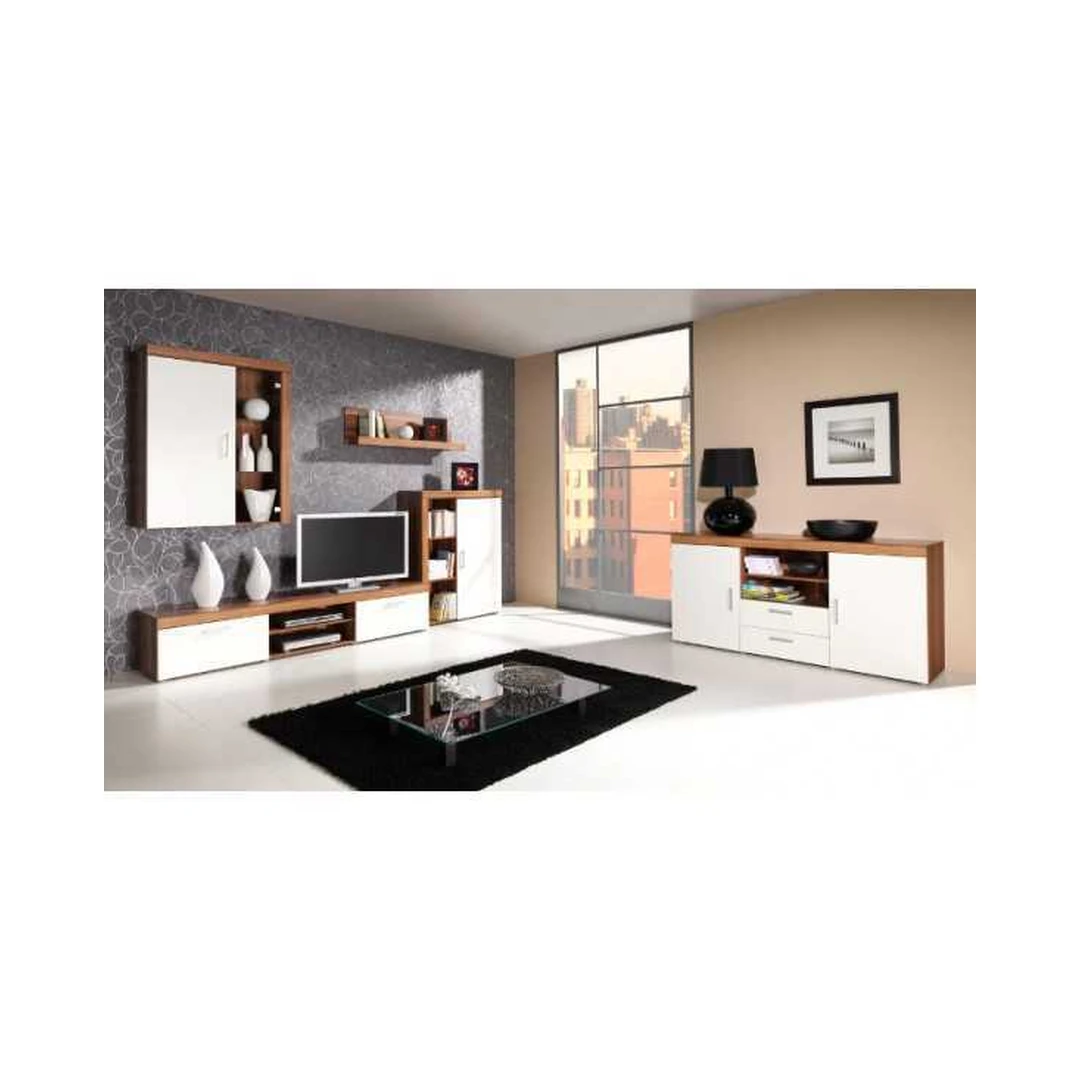 Šiuolaikinės spintelės su lentynomis ir LED apšvietimu