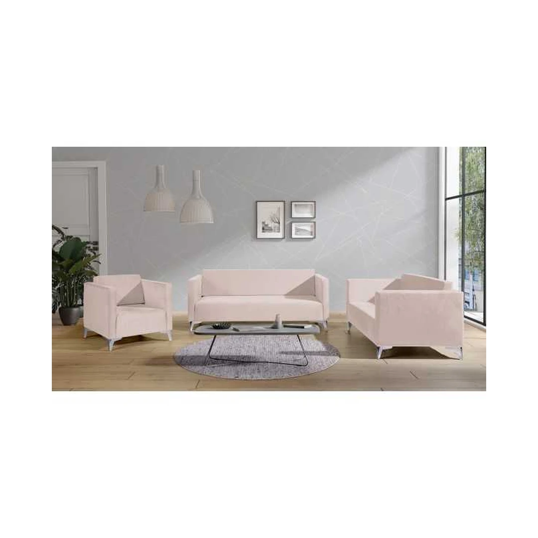 Ergonomiška trivietė sofa Solo 251, chromo kojos