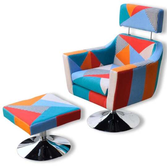 Televizoriaus krėslas, skiautinio dizainas, audinys - Foteliai