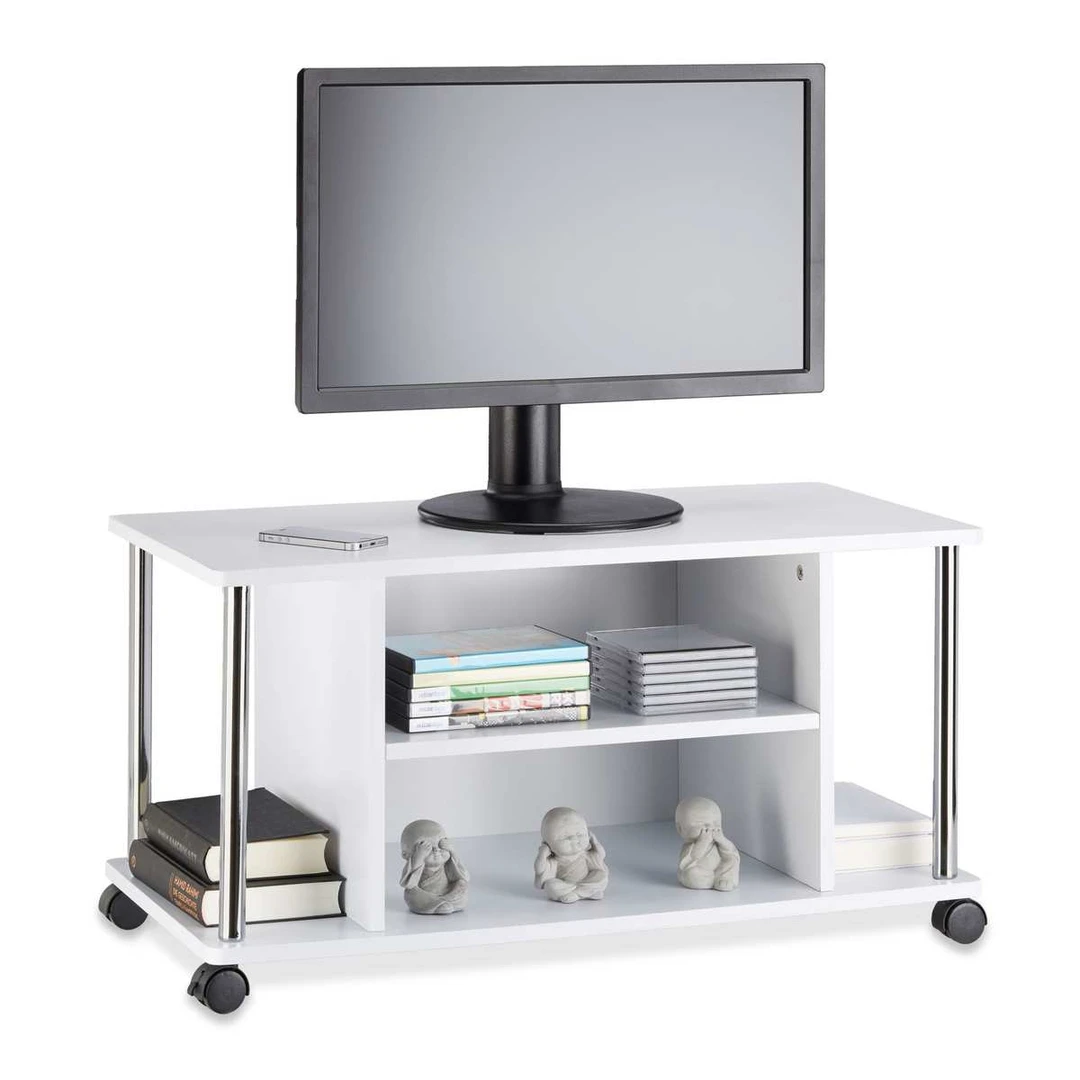 Televizoriaus staliukas Relaxdays 10021865.0, 3 lentynos, 80 × 41,5 × 40 cm - TV spintelės