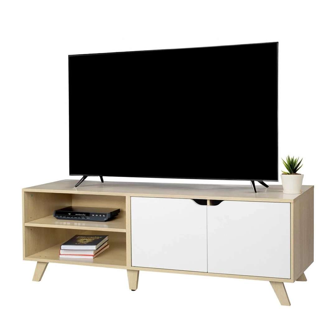 Televizoriaus staliukas Relaxdays, 6 skyriai, 140 × 50 × 40 cm - TV spintelės