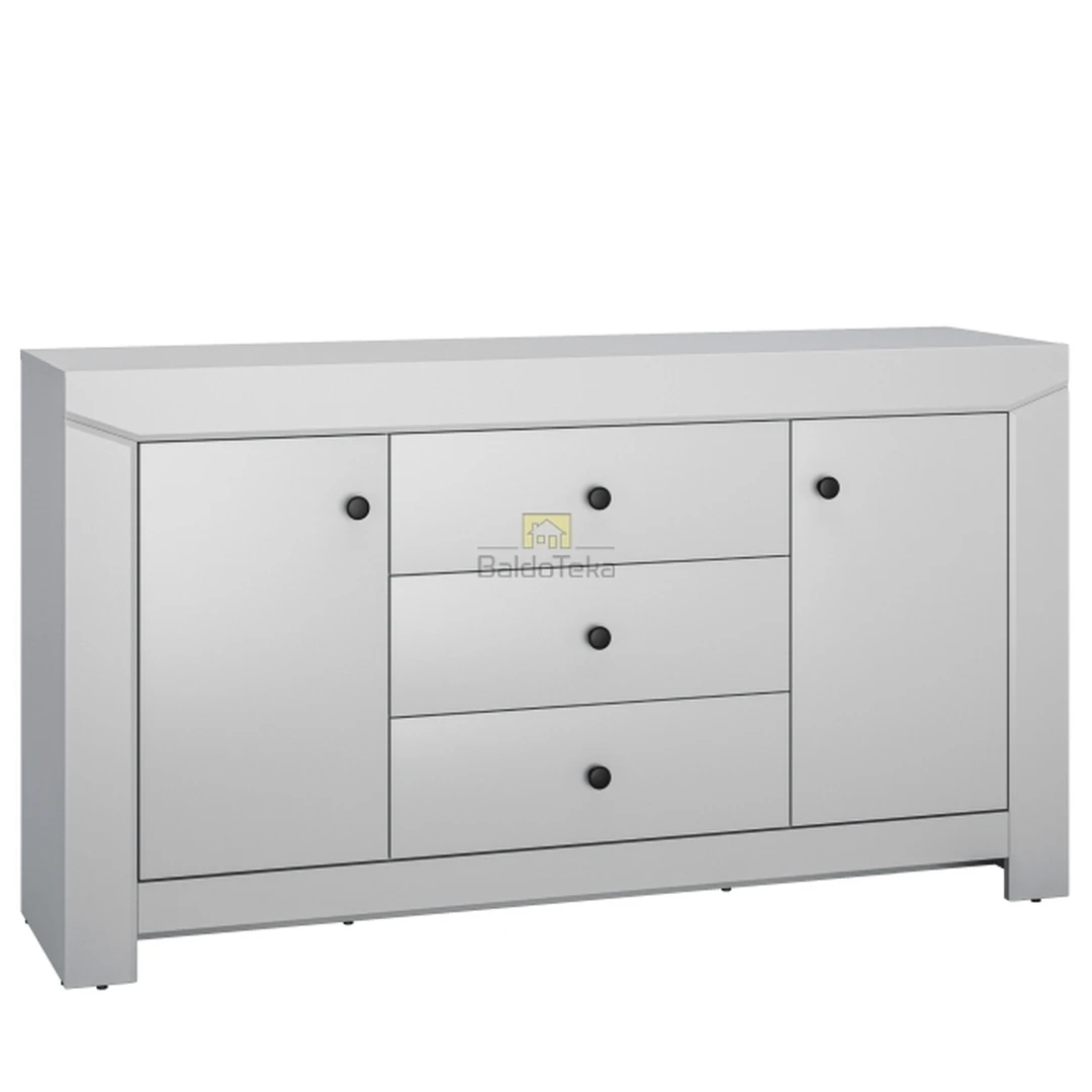 Ergonominė spintelė sidabrinė pilka