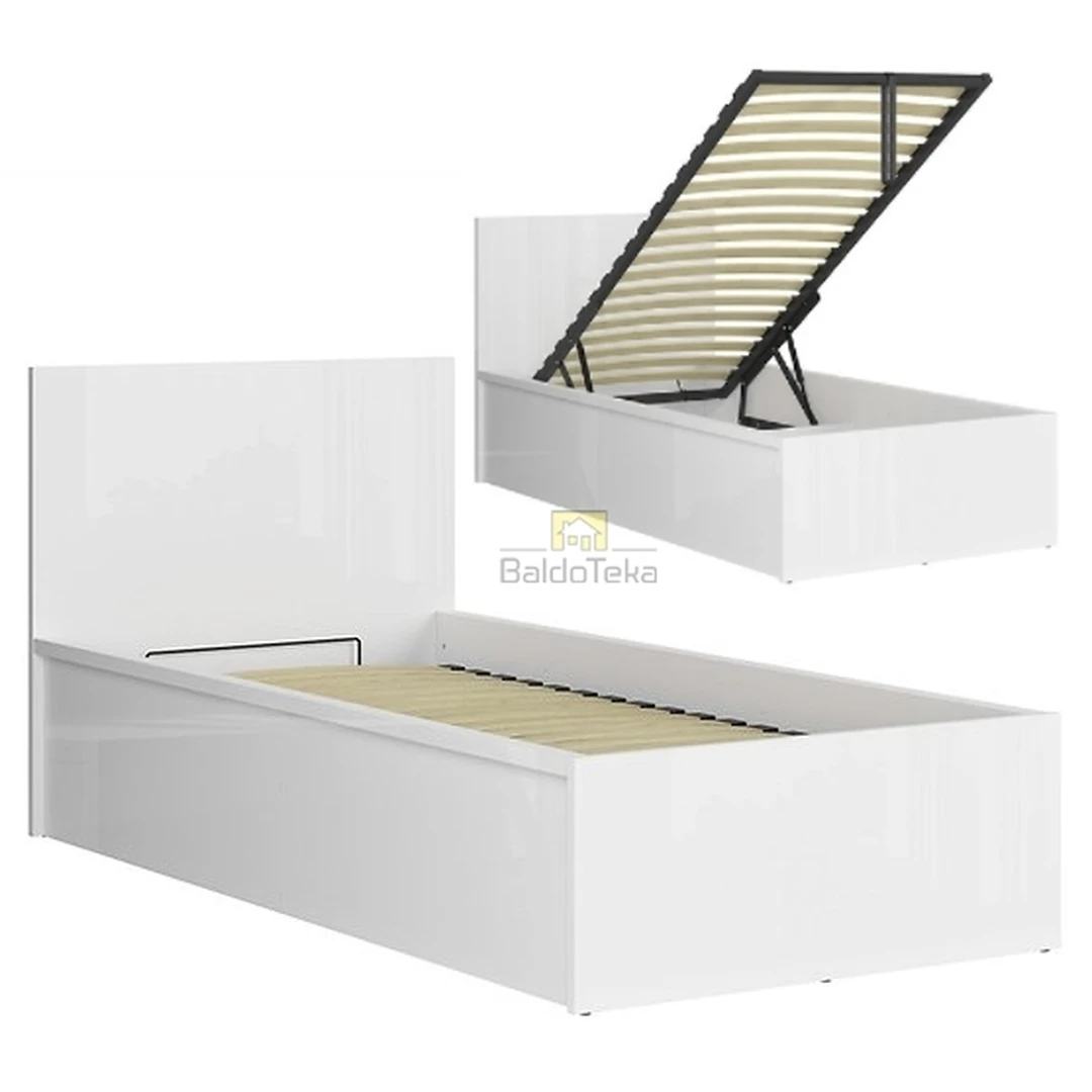 Ergonomiška lova su grotelėmis ir patalynės dėže