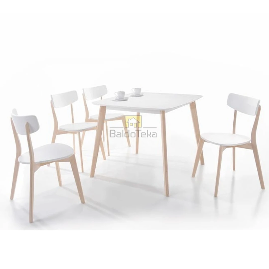 Modernus stalo komplektas TIBI su 4 kėdėmis