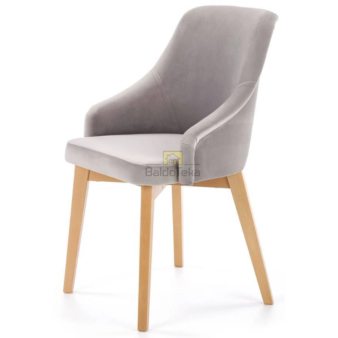 Ergonominė kėdė iš natūralaus buko su gobelenu