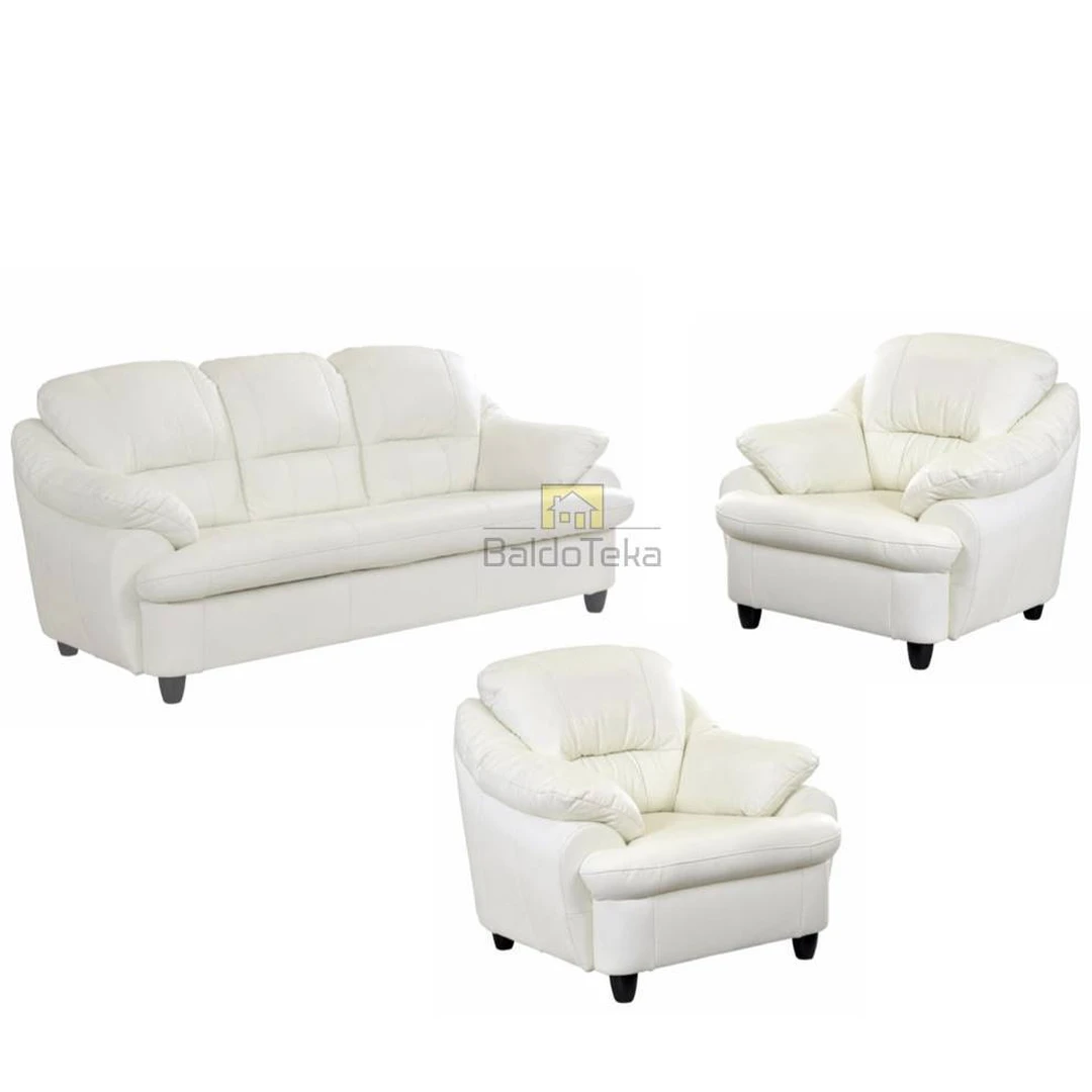 Natūralios odos sofa su miegamąja dalimi