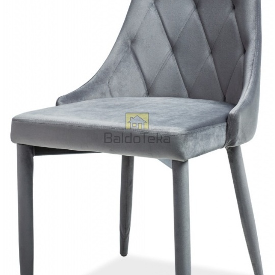 TRIX VELVET (pilka BL14) sg kėdė - Kėdės