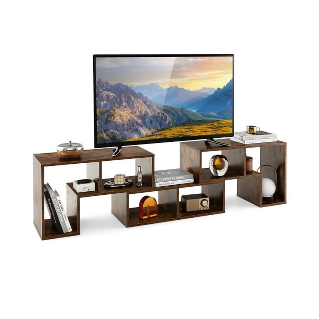 3 dalių TV staliukas 180cm rudas