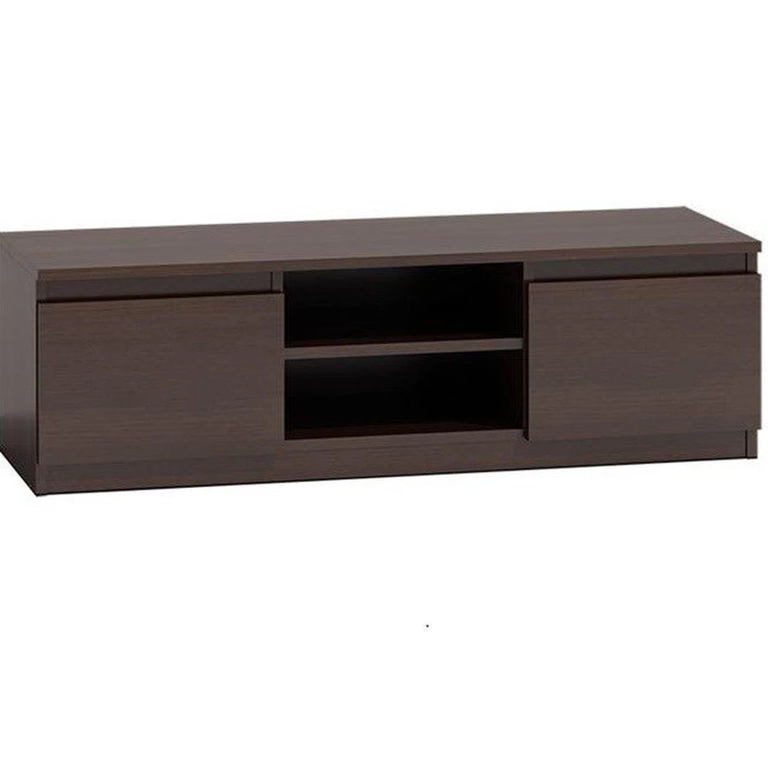 Modernus TV staliukas su 2 uždarais ir 2 atvirais skyriais