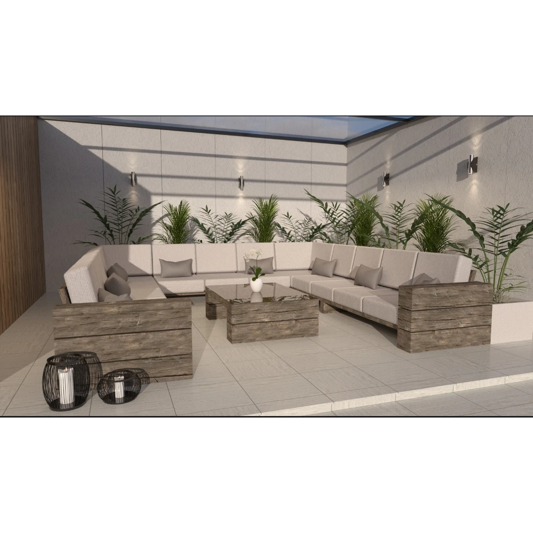 U formos lauko sofa 3.45m x 3.55m ¦ TIMBER - Foteliai, sofos