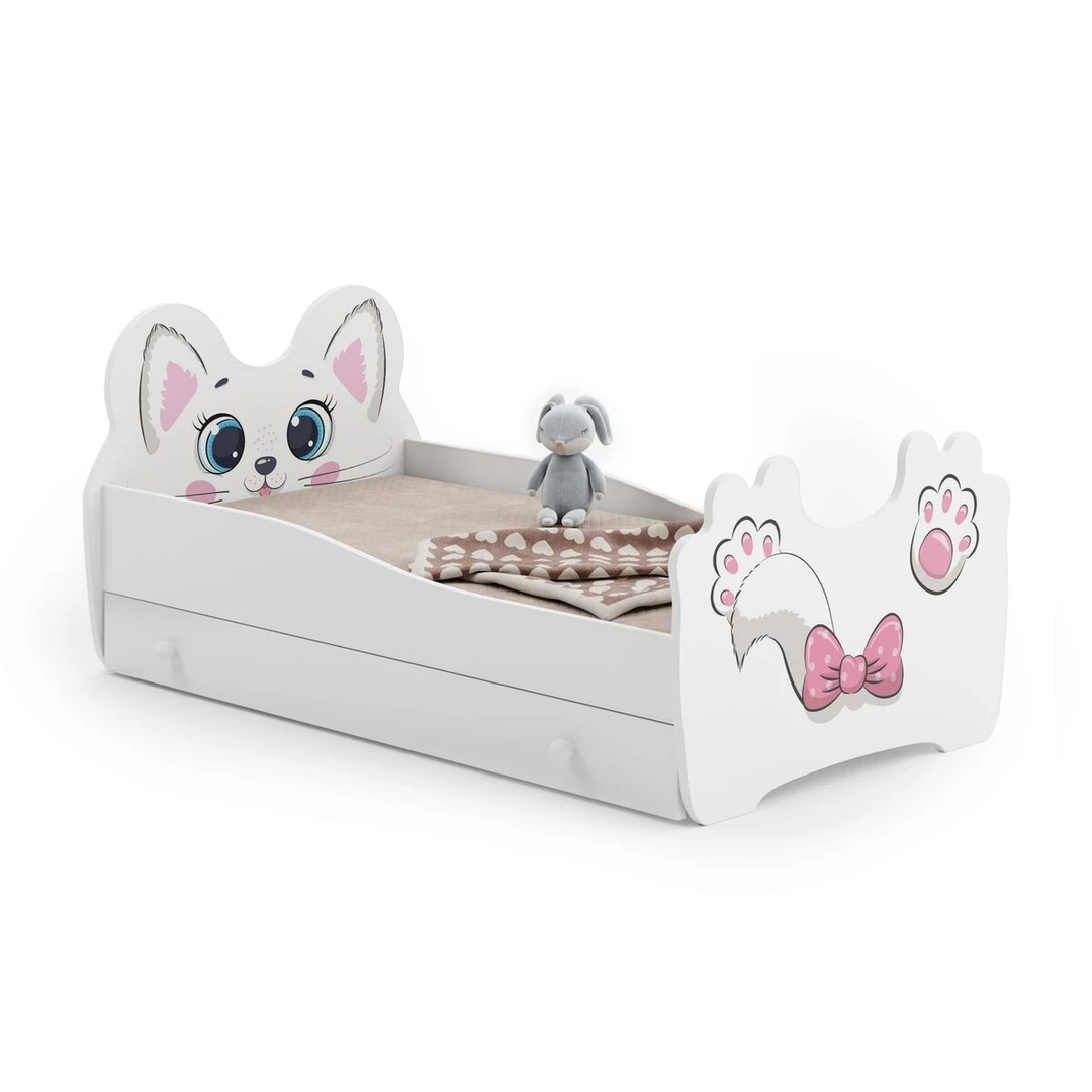 Vaikiška lova Animals su stalčiumi ir čiužiniu 160x80