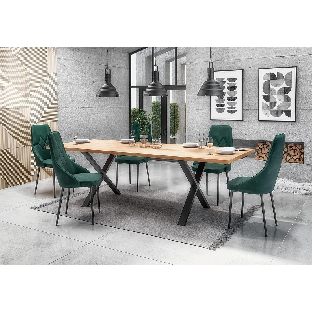 Įvairaus ilgio stalai su prailginimais iš abiejų pusių