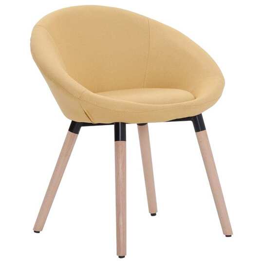 Valgomojo kėdė, geltonos spalvos, audinys - Kėdės