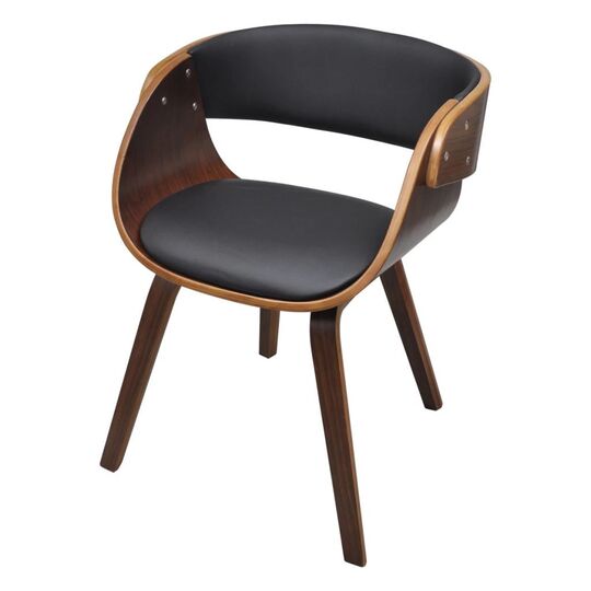 Valgomojo kėdė, išlenkta mediena ir dirbtinė oda - Kėdės