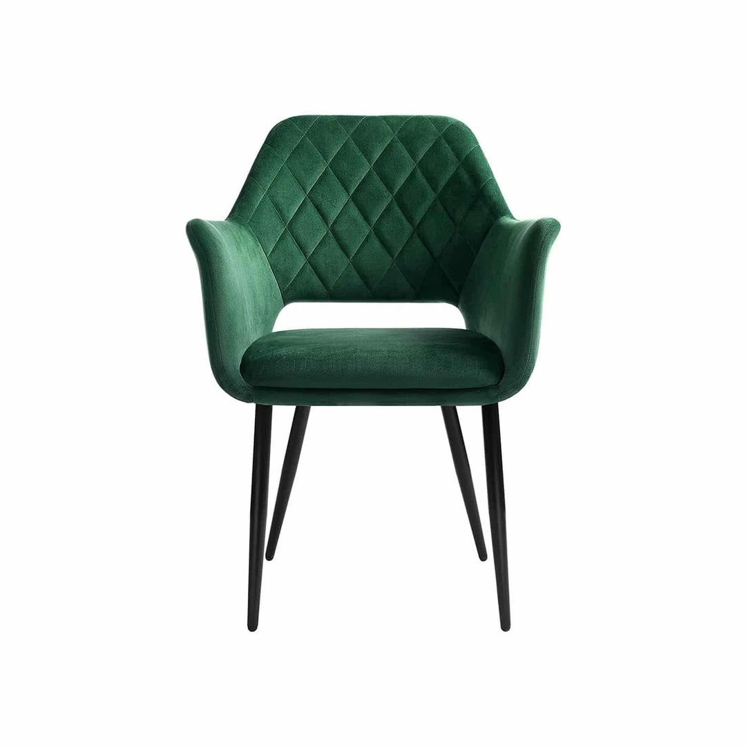 Ergonomiška ir minkšta žalia kėdė su aksomu