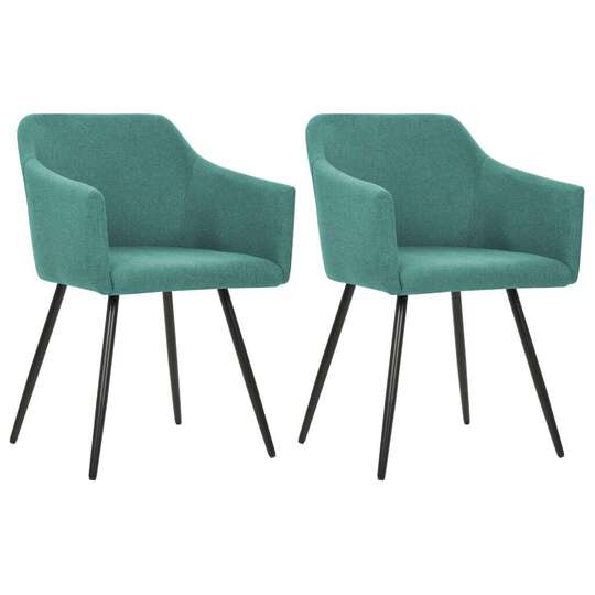 Valgomojo kėdės (2 vnt, žalios sp.) - Kėdės
