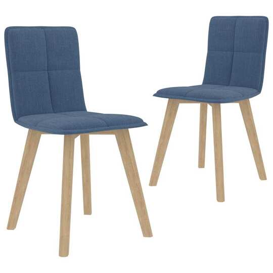 Valgomojo kėdės, 2vnt., mėlyna spalva, audinys - Kėdės