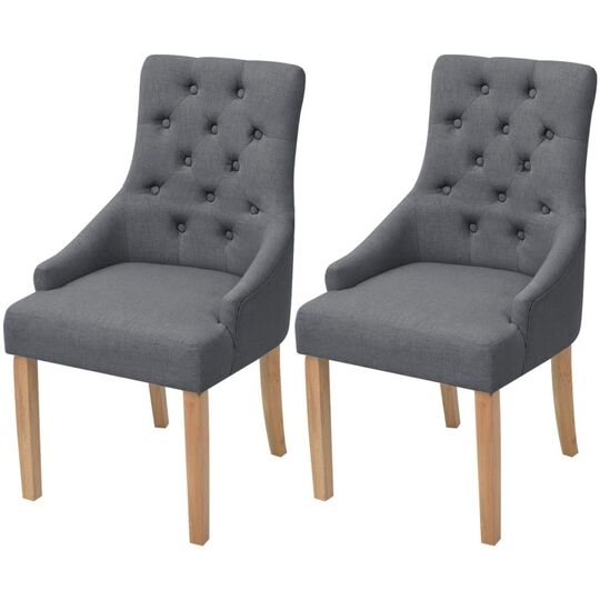 Valgomojo kėdės (2vnt, tm. pilka sp.) - Kėdės