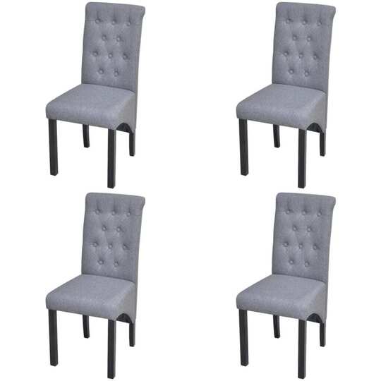 Valgomojo kėdės (4 vnt, tamsiai pilkos spalvos) - Kėdės