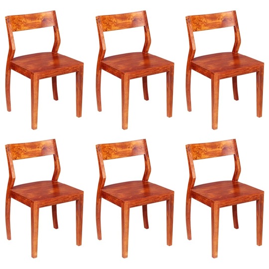 Valgomojo kėdės, 6vnt., akac. ir rausv. dalberg. medienos mas. - Kėdės