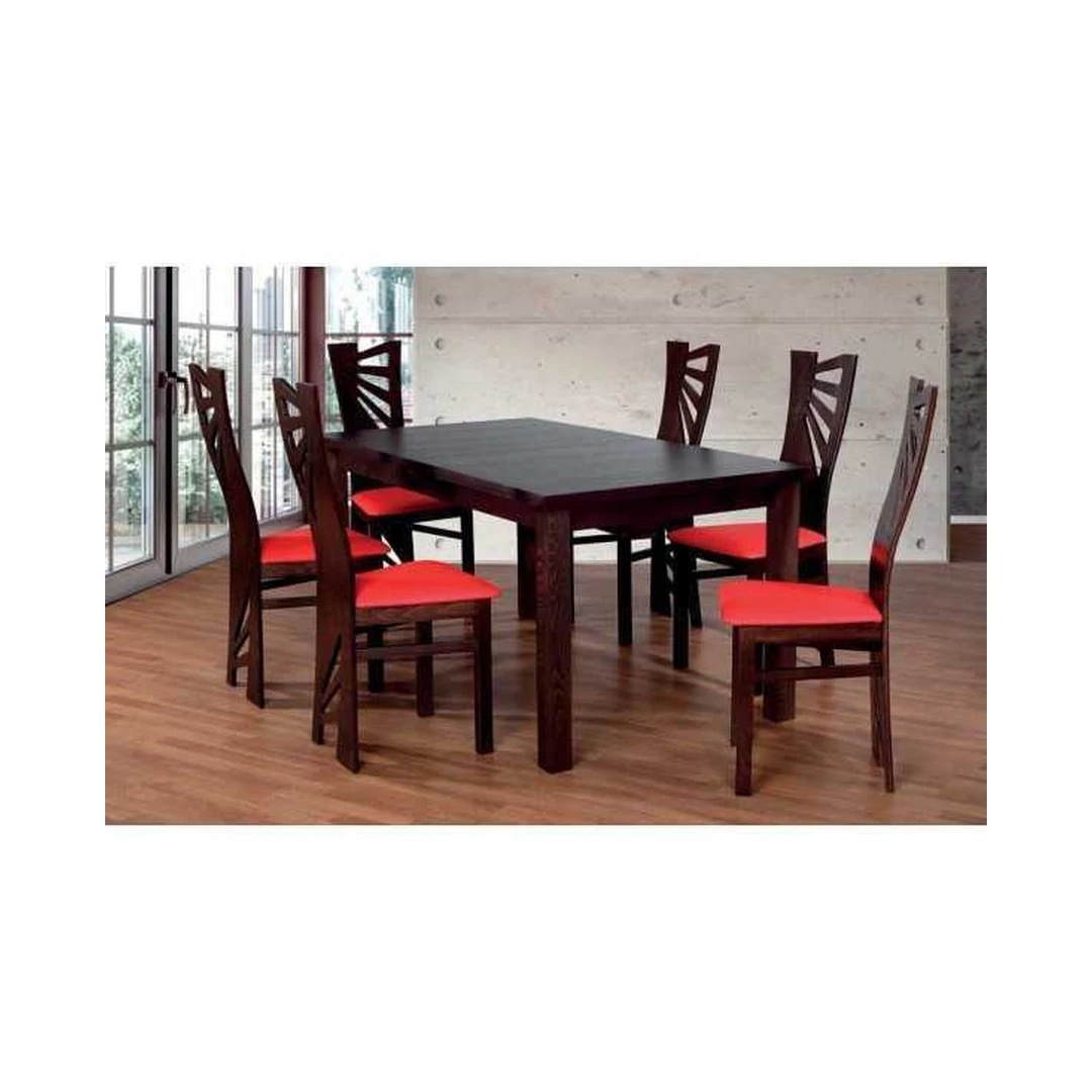 Prailginamas valgomojo stolas su natūralios medienos kojomis