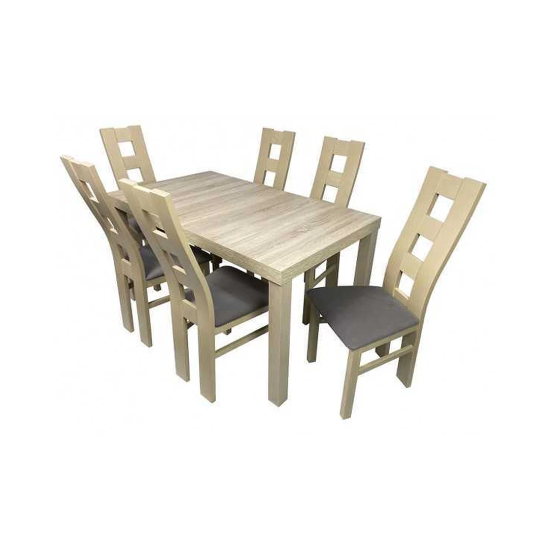 Elegantiškas valgomojo komplektas su prailginamu stilingu stalu