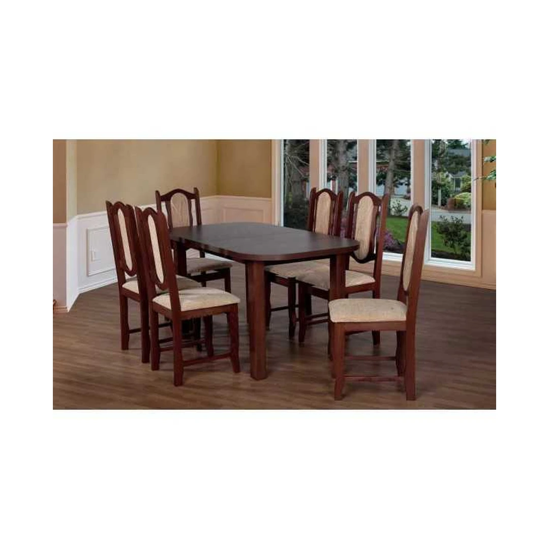 Prašmatnus valgomojo komplektas su prailginamu stilingu stalą