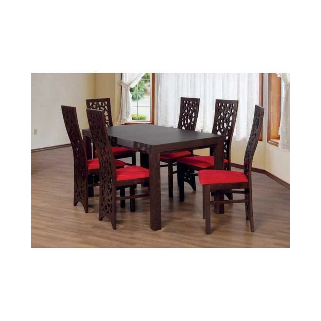 Prailginamas valgomojo stalas su natūralios medienos kojomis