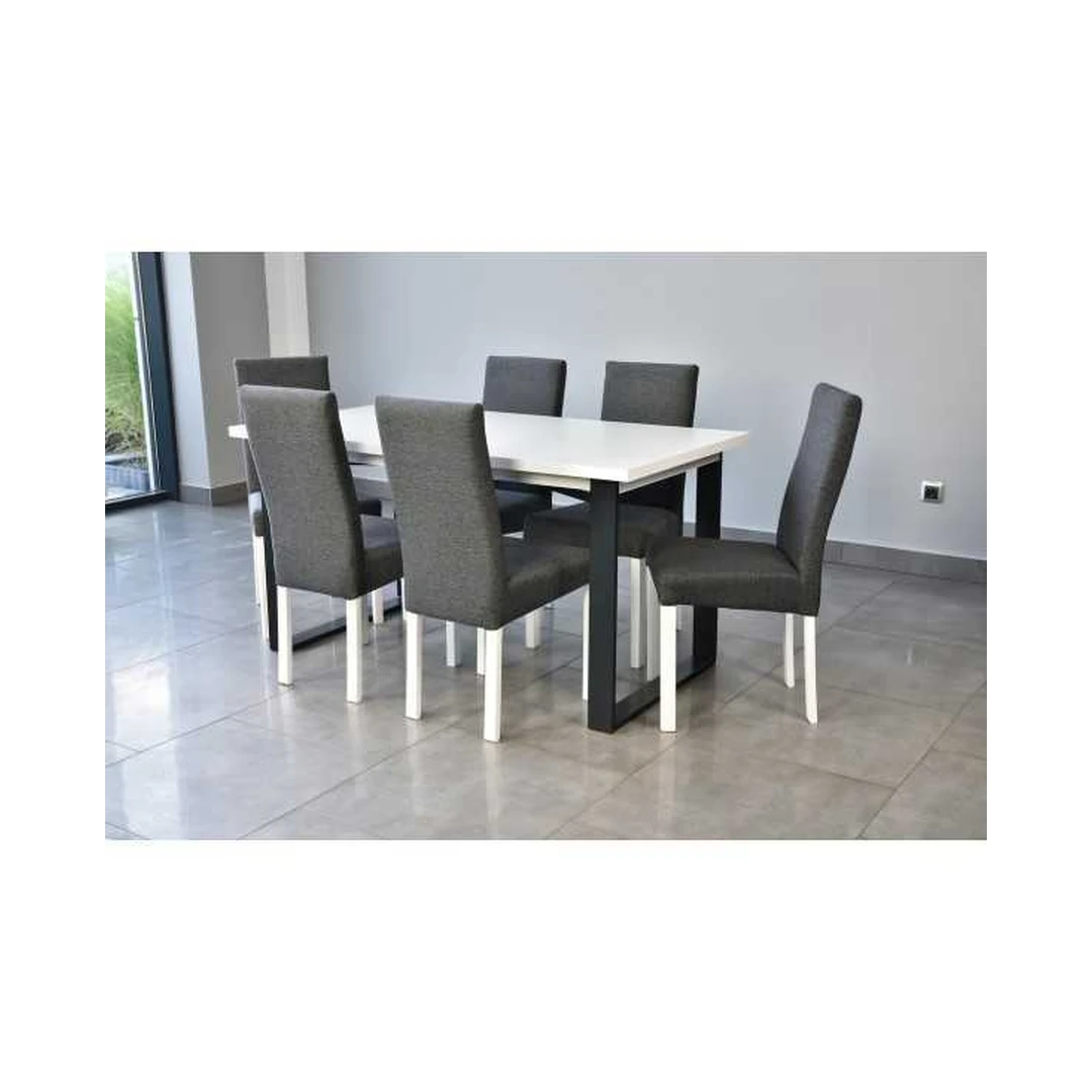 Elegantiškas valgomojo komplektas su prailginamu stalviršiu