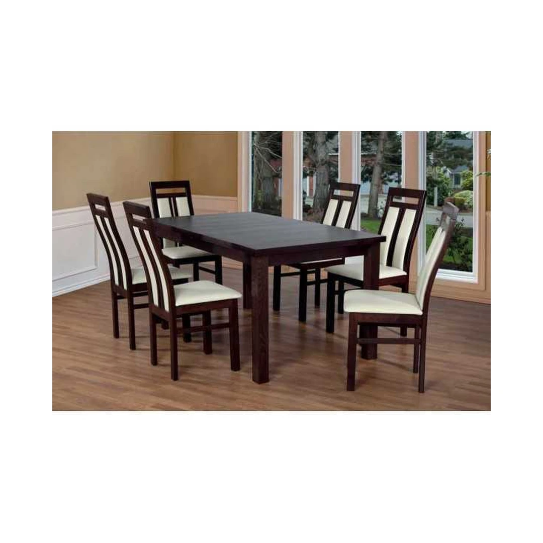 Prailginamas valgomojo komplektas su natūralios medienos kojomis