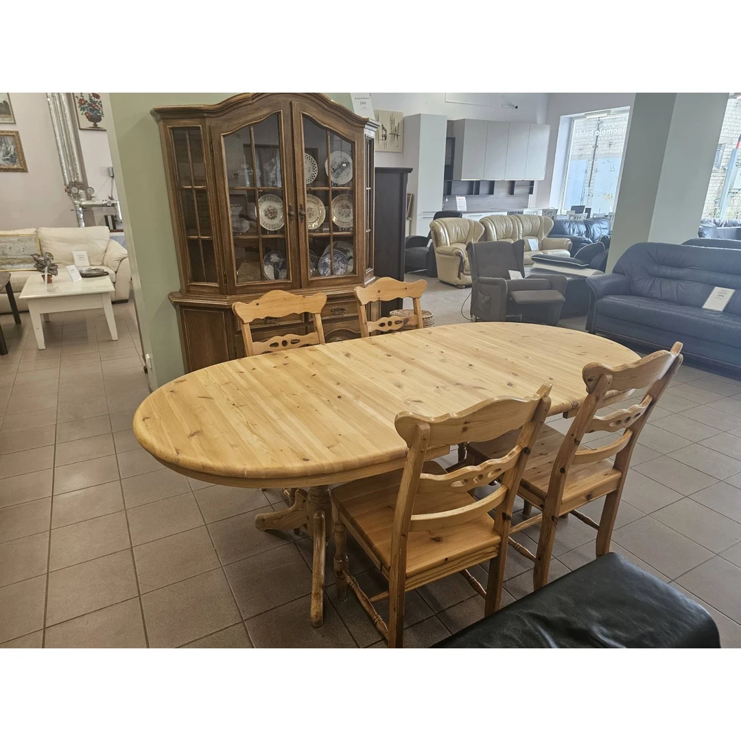 Masyvus valgomojo stalo su kėdėmis komplektas nemokamai pristatomas