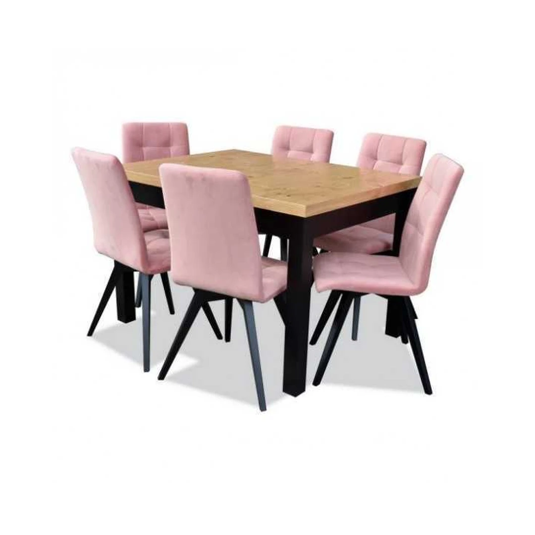 Modernus valgomojo komplektas su prailginamu Ąžuolo stalviršiu