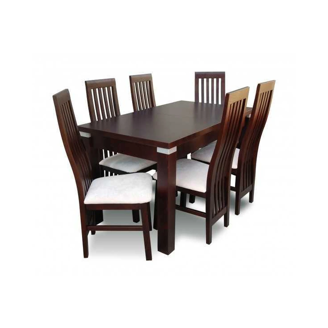 Valgomojo komplektas R18 su natūralios medienos stalais ir kėdėmis