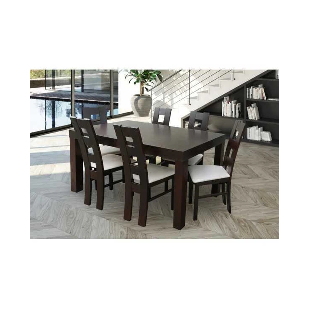 Prailginamas valgomojo komplektas R21 su natūralios medienos kojomis