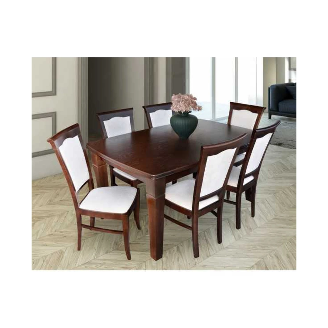 Valgomojo komplektas R26 su prailginamu stalu ir natūralia mediena