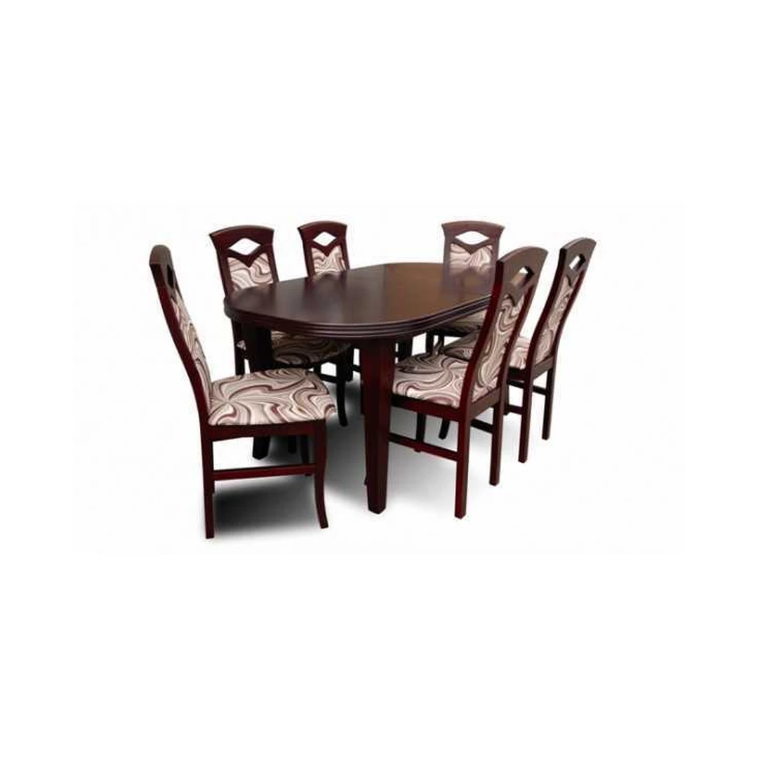 Elegantiškas ovalus valgomojo komplektas R29 su prailginamu stalu