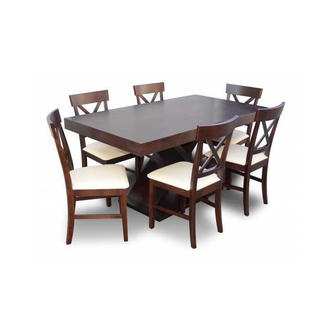 Praplečiamas valgomojo komplektas R76 su natūralia mediena