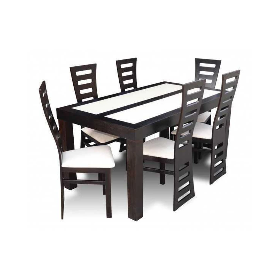 Prailginamas valgomojo stolas S25 su stiklo intarpais